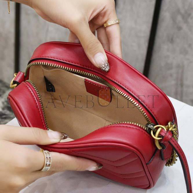 GUCCI MARMONT MATELASSE MINI BAG 448065 DTD1T 6433 172 (18*12*6cm) GUCCI MARMONT MATELASSE MINI BAG 448065 DTD1T 6433 172 (18*12*6cm)